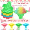Eaasty 60 Pieces 4 oz Colorful Flower Shaved Ice Cups Plastic Snow Cone Cups Small Leak Proof Plastic Slush Snack Ice Cream Bowls view 3