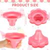 Eaasty 200 Pieces 4 oz Colorful Flower Shaved Ice Cups Plastic Snow Cone Cups Small Leak Proof Plastic Slush Snack Ice Cream Bowls view 3
