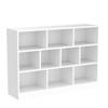 Cozy Castle White Bookshelf, 3-Tier Open Shelf Bookcase, 10 Cube Storage Organizer with Anti-Tilt Device for Bedroom, Living Room, 55.11" W x 11.61D x 40.94H view 4