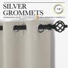 NICETOWN Kitchen Curtains for Decoration, Thermal Insulated Grommet Room Darkening Draperies/Panels for Laundry (Natural, 2 Panels, W42 x L50 inches) view 3