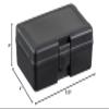Medium Polymer Storage and Tool Box Container (Color: Black) view 3