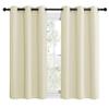 NICETOWN Kitchen Curtains for Decoration, Thermal Insulated Grommet Room Darkening Draperies/Panels for Laundry (Beige, 2 Panels, W42 x L48 inches) view 2
