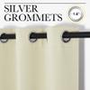 NICETOWN Kitchen Curtains for Decoration, Thermal Insulated Grommet Room Darkening Draperies/Panels for Laundry (Beige, 2 Panels, W42 x L48 inches) view 3