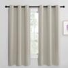 NICETOWN Kitchen Curtains for Decoration, Thermal Insulated Grommet Room Darkening Draperies/Panels for Laundry (Natural, 2 Panels, W42 x L68 inches) view 1