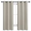 NICETOWN Kitchen Curtains for Decoration, Thermal Insulated Grommet Room Darkening Draperies/Panels for Laundry (Natural, 2 Panels, W42 x L68 inches) view 2
