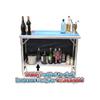 ICED Folding Portable Party Bar w/Black Skirt, Storage Shelf, and Carrying Bag - Double Set view 2