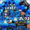 Vlipoeasn 90PCS Video Game Party Decorations for Boys Set - Blue 12th Birthday Supplies - Video Game Backdrop, Balloons, Tablecloth, Gamer and 12 Foil Balloons view 3