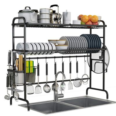 2-Piece Stainless Steel Dish Drainer Rack, Dry Easily Practical in Kitchen, Robust, Stable, Space-Saving ( 7632.379cm)