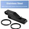 2pcs Heavy Duty Belt Key Holder, Fast Release Steel Tactical Key Holder Clip with 4pcs Key Rings Fits Belts for Police Firefighters view 3