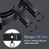 2pcs Heavy Duty Belt Key Holder, Fast Release Steel Tactical Key Holder Clip with 4pcs Key Rings Fits Belts for Police Firefighters view 4