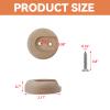 Wealrit Closet Rod Wooden Curtain Rod Bracket Pole Socket, 6 PCS Shower Holder U Brackets End Caps Support Dowel Hangers for Wall, Wardrobe, Closet and Hanging Clothes with Screws Fit for 1 Inch Rods view 2