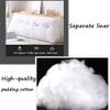 Large Bolster Triangular Headboard Wedge Backrest Positioning Support Bed Rest Reading Pillows Back Support Lumbar Cushion for Daybed with Removable Cover,White,Full/47inch/120cm view 3