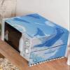 Kid Whale Microwave Dustproof Cover Washer Dust Cover Machine Protector, Cartoon Animal Starry Sky Blue Cloud Decorative Kitchen Appliance Cover with 2 Pockets 12x35 view 4