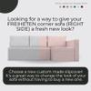 comfortly | Cover for Friheten Corner Sofa Bed Right, Replacement Slipcover, Heavy Duty 4 pcs Cover, Pets and Stain Proof Durable Nano-Tech Fabric (Cashmere Blends - Flamingo) view 2
