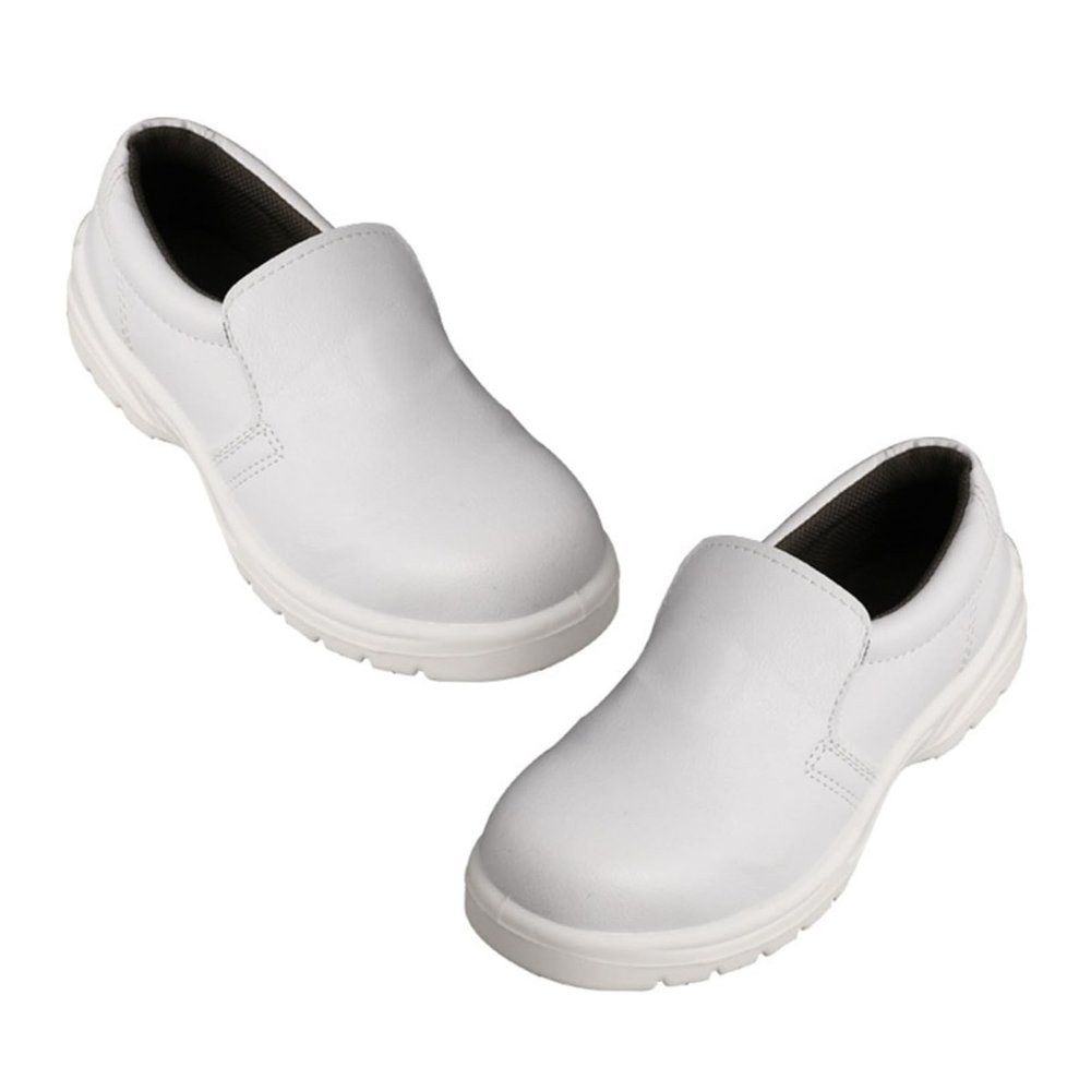 Levemolo Waterproof Work Shoes Dustproof and Antistatic Comfortable Plant Shoes for Workplace and Daily Life White