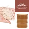 LIFKOME Wood Toothpicks Holder with Simple Design for Desktop Storage view 3