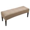 FORCHEER Dining Bench Cover 49-60 Inch Stretch Rectangle Velvet Bench Seat Slipcover for Living Room, Bedroom Washable (Velvet-Camel) view 1