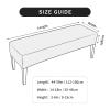 FORCHEER Dining Bench Cover 49-60 Inch Stretch Rectangle Velvet Bench Seat Slipcover for Living Room, Bedroom Washable (Velvet-Camel) view 2
