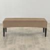 FORCHEER Dining Bench Cover 49-60 Inch Stretch Rectangle Velvet Bench Seat Slipcover for Living Room, Bedroom Washable (Velvet-Camel) view 4