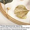 AMITVA 3D Metal Wall Decor, Creative Handmade Ginkgo Leaves Wall Art Decoration, Metal Wall Artwork Sculpture for Study Living Room Bedroom Kitchen,143X85cm,110x67cm view 3