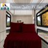 Burgundy Solid 4 Piece 400TC 100% Cotton Hotel Luxury Three Quarter Bed Sheets view 3