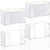 Deekin 4 Pcs Acrylic Paper Towel Dispenser Countertop Paper Towel Holder, Clear Trifold Guest Napkin Dispenser for Z-fold, C-fold or Multifold paper holder for Bathroom Toilet and Kitchen view 1
