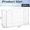 Deekin 4 Pcs Acrylic Paper Towel Dispenser Countertop Paper Towel Holder, Clear Trifold Guest Napkin Dispenser for Z-fold, C-fold or Multifold paper holder for Bathroom Toilet and Kitchen view 2