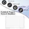Deekin 4 Pcs Acrylic Paper Towel Dispenser Countertop Paper Towel Holder, Clear Trifold Guest Napkin Dispenser for Z-fold, C-fold or Multifold paper holder for Bathroom Toilet and Kitchen view 3
