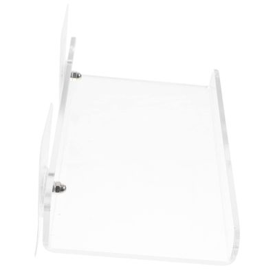 Beavorty Acrylic Wall Book Display Rack Transparent Album Stand for Showcasing Books Vinyl Records and Photos Elegant Wall-mounted Shelf for Home Office and Retail Use