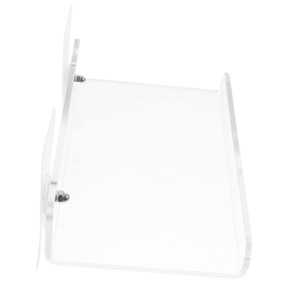 Beavorty Acrylic Wall Book Display Rack Transparent Album Stand for Showcasing Books Vinyl Records and Photos Elegant Wall-mounted Shelf for Home Office and Retail Use