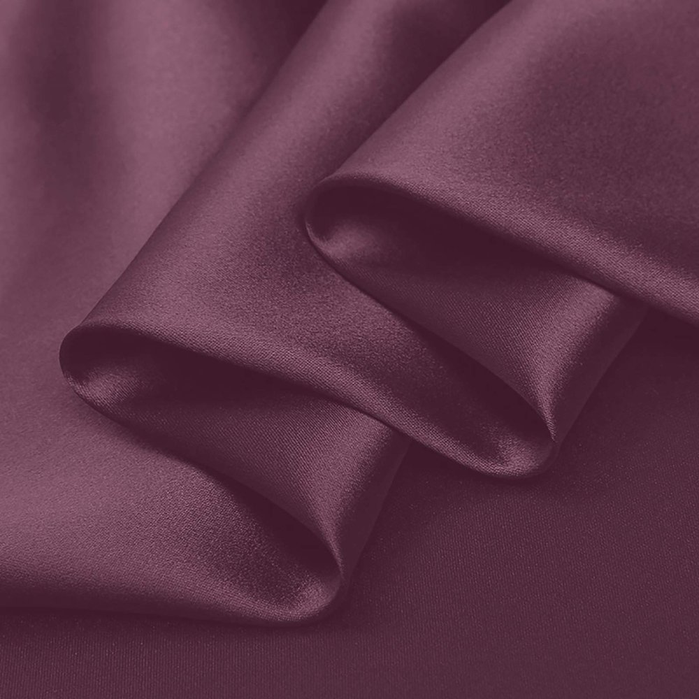 NAKAN Silky Real Mulberry Silk Fabric 140cm Wide Sold by The Meter for Shirts Pajamas Bedding(Color:Bean Paste)