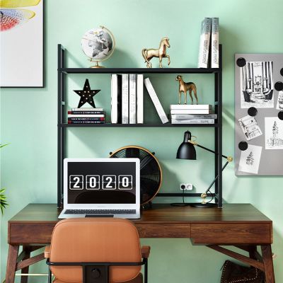 Office Desk Storage Rack - Computer Desk Desktop Bookshelf, Simple Multi-layer Wrought Iron Bookshelf In The Living Room, Bedroom Dressing Table Display Stand, Living Roomfor Officebedroom ( Size : 12
