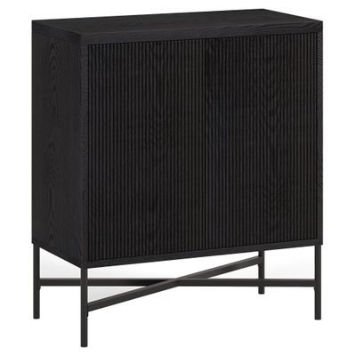 Henn&Hart Brighton Accent Cabinet, 28" Wide(15" D x 28" W x 32" H), Black
