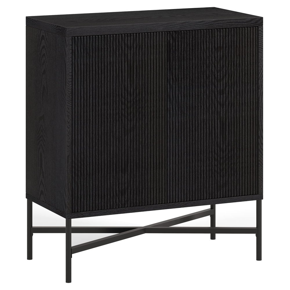 Henn&Hart Brighton Accent Cabinet, 28" Wide(15" D x 28" W x 32" H), Black