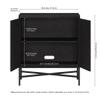 Henn&Hart Brighton Accent Cabinet, 28" Wide(15" D x 28" W x 32" H), Black view 3