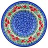 Polmedia Polish Pottery Bowl 6-inch - Red Pansy Pattern Handmade in Boleslawiec Poland by Ceramika Artystyczna + Certificate of Authenticity view 2