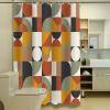 Shower Curtains for Bathroom, Mid Century Orange Brown Sage Green Abstract Retro Geometric Modern Shower Curtain Set Waterproof Fabric Bath Curtain with Hooks for Home Apartment Farmhouse 72x78 inch view 2