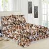 Beagle Mom Gifts, Duvet Cover Set for Beagle Dog Lover, Funny Pet Beagle Dog Face Printed Comforter Cover Sets, Decorative 3 Piece Bedding Set with 2 Pillow Shams & 1 Comforter Cover view 2