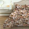 Beagle Mom Gifts, Duvet Cover Set for Beagle Dog Lover, Funny Pet Beagle Dog Face Printed Comforter Cover Sets, Decorative 3 Piece Bedding Set with 2 Pillow Shams & 1 Comforter Cover view 3