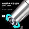 2-piece gravity pepper salt grinder, stainless steel, adjustable roughness, with blue LED light. view 3
