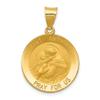 Exclusive Jewelry made of Precious Metals and Stones Real 14K Yellow Gold Saint Anthony Medal Hollow Pendant; Women & Men Style Exclusive Jewelry-2797 view 1