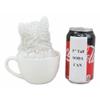 1 Pcs Of Realistic White Dog In Teacup Statue 6" H Pet Pal view 4