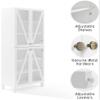 Crosley Furniture Cassai Tall Pantry Storage Cabinet with Shelves, Kitchen, Dining, or Laundry Room, White view 4