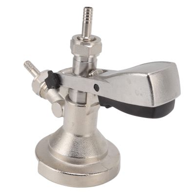 Diydeg Keg Coupler, G5/8 A Type Stainless Steel Beer Coupler, Probe Brass G System Home Beer Keg Tap Dispenser Distributor, Beer Canning Coupler Home Brewing Accessory