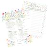 DISTINCTIVS Little Wildflower Baby Shower Games - What's On Your Phone and Word Scramble - 20 Dual Sided Cards, Baby in Bloom 2 Game Bundle view 1