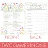 DISTINCTIVS Little Wildflower Baby Shower Games - What's On Your Phone and Word Scramble - 20 Dual Sided Cards, Baby in Bloom 2 Game Bundle view 3