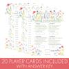 DISTINCTIVS Little Wildflower Baby Shower Games - What's On Your Phone and Word Scramble - 20 Dual Sided Cards, Baby in Bloom 2 Game Bundle view 4