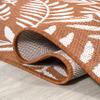 Eyely BMS119E-28 Santa Monica Nevis Palm Frond Indoor/Outdoor Runner Rug Coastal;Casual;Country;Floral, Bedroom, Kitchen, Backyard, Patio, Easy-Cleaning, Non-Shedding, 2 X 8, Orange/Cream view 3