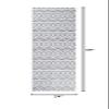 Eyely HBS104A-28 South Beach Aylan High-Low Pile Knotted Trellis Geometric Indoor/Outdoor Runner Rug Bohemian;Casual, Bedroom, Backyard, Patio, Easy-Cleaning, Non-Shedding, 2 X 8, Black/Ivory view 2