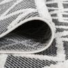 Eyely HBS104A-28 South Beach Aylan High-Low Pile Knotted Trellis Geometric Indoor/Outdoor Runner Rug Bohemian;Casual, Bedroom, Backyard, Patio, Easy-Cleaning, Non-Shedding, 2 X 8, Black/Ivory view 4
